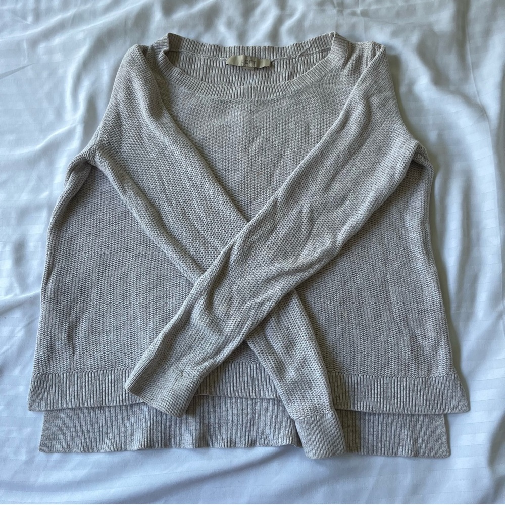 Cream Loft Cotton Sweater Small